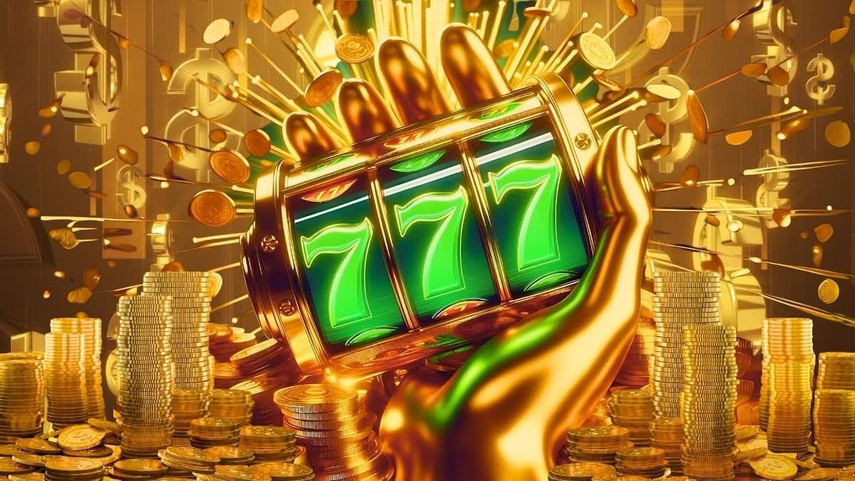 Antarmuka kontrol permainan Fa Cai Shen Deluxe menampilkan tombol taruhan, putar, dan opsi pengaturan